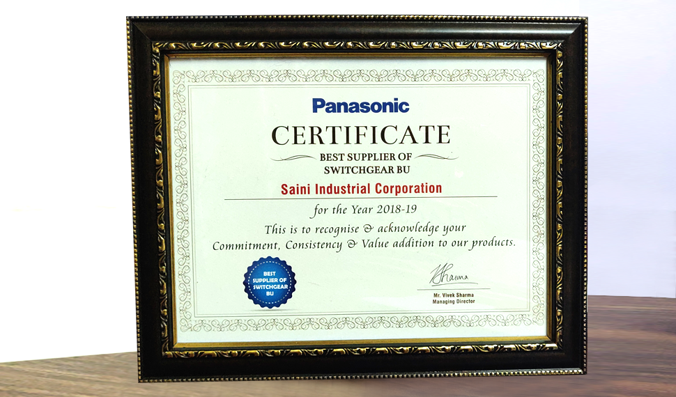 panasonic best supplier award